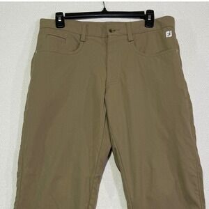 FootJoy Mens Golf Pants W32 L31 Tech Athletic Performance Khaki‎